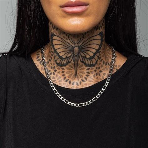 feminine womens front neck tattoos|Unique and Chic Feminine Neck Tattoo Designs